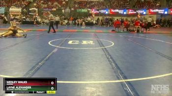 A - 152 lbs Cons. Round 2 - Layne Alexander, Billings Central/Joliet vs Wesley Walks, Hardin