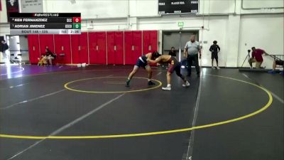 125 lbs Quarterfinal - Adrian Jimenez, Cerritos College vs Ken Fernanzdez, Sacramento City College