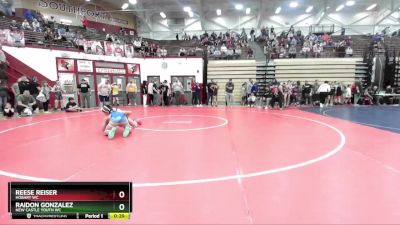 102-111 lbs Quarterfinal - Reese Reiser, Hobart WC vs Raidon Gonzalez, New Castle Youth WC