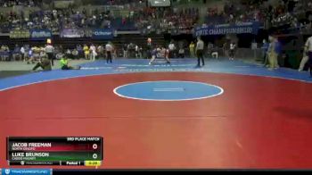 3rd Place Match - Jacob Freeman, North Desoto vs LUKE BRUNSON, Caddo Magnet