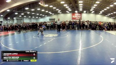 49 lbs Cons. Round 2 - Weston Brewer, Virginia Team Predators vs Jackson Lopez, Nova WC