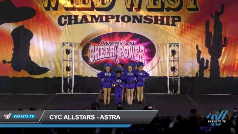 CYC Allstars - Astra [2022 L1.1 Youth - PREP - D2 Day 1] 2022 American Cheer Power NorCal Showdown