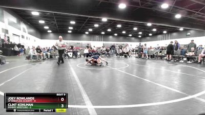 90 lbs Round 3 (8 Team) - Joey Rowlands, CP Wrestling Academy vs Clint Kohlman, Dundee Wrestling