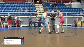 160 lbs Cons 16 #1 - Nathan Simmonds, Minnesota vs Caden Wright, Pennsylvania