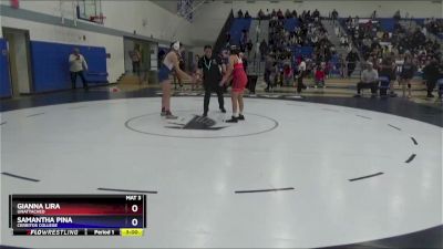 138 lbs Cons. Round 2 - Samantha Pina, Cerritos College vs Gianna Lira, Unattached