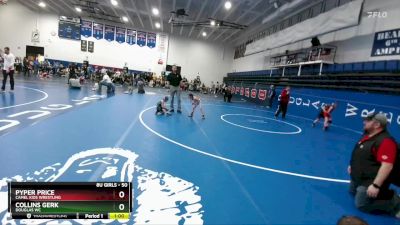 50 lbs Round 2 - Collins Gerk, Douglas WC vs Pyper Price, Camel Kids Wrestling