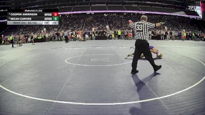 D3-132 lbs Cons. Round 2 - Micah Curtiss, Shepherd HS vs Cooper Anderson, Hopkins