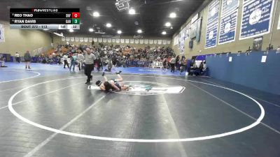 113 lbs Cons. Round 3 - Ryan Davis, Garces Memorial vs Reo Thao, Sunnyside