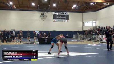116 lbs Quarterfinal - Isabelle Asuncion, University Of Providence vs Kaylee Annis, Southern Oregon University