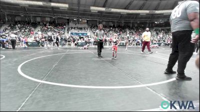 43 lbs Consi Of 16 #1 - Stetson Beavers, Tahlequah Wrestling Club vs Dallas Cabe, Grover Rains Wrestling Club