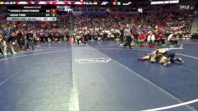 1A-144 lbs Champ. Round 2 - Chance Christensen, Riceville vs Aidan Timm, Belle Plaine