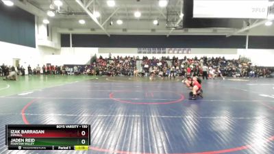 150 lbs Champ. Round 3 - Izak Barragan, Imperial vs Jaden Reid, Fountain Valley