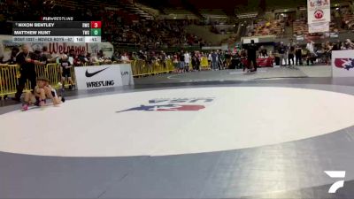 Novice Boys - 67 lbs Champ. Round 2 - Nixon Bentley, Driller Wrestling Club vs Matthew Hunt, Terminators Wrestling Club