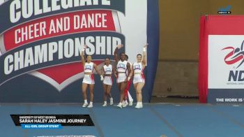 University of West Georgia - Sarah Haley Jasmine Journey [2025 All-Girl Group Stunt] 2025 NCA & NDA College Nationals