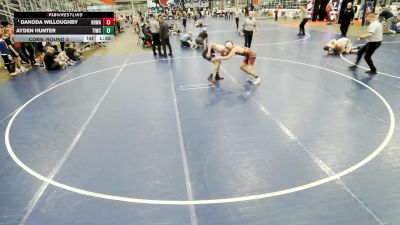 16U Boys - 144 lbs Champ. Round 1 - Dakoda Willoughby, Red Hawk Wrestling Academy vs Ayden Hunter, Team Idaho Wrestling Club