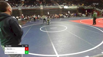 70 lbs Quarterfinal - Joseph Benallo, Ridge WC vs Malachi Simmons, Sheridan WC