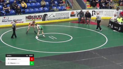 124 lbs Consi Of 32 #2 - Brandon Lawson, Tunkhannock vs Carter Storm, Donegal