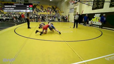 112 lbs Consi Of 16 #2 - Winston Reed, Grove vs Logan Gray, Vinita JH