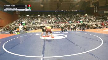 4A-190 lbs Champ. Round 1 - Carson Clapp, Star Valley vs Braxten Crow, Sheridan