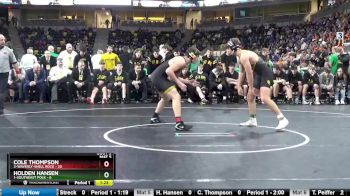 182 lbs Finals (1st & 3rd) - Holden Hansen, 1-Southeast Polk vs Cole Thompson, 3-Waverly-Shell Rock