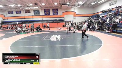 125 lbs Cons. Round 5 - Mac Cafurello, Roanoke vs Cody Merwin, Cortland State