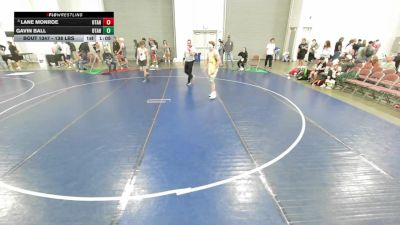 138 lbs 5th Place Match - Lane Monroe, Utah vs Gavin Ball, Utah