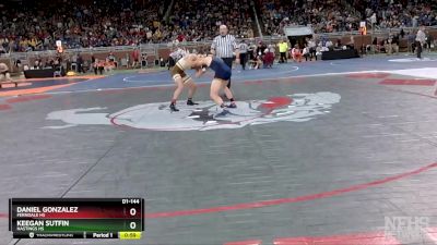 D1-144 lbs Cons. Round 1 - Daniel Gonzalez, Ferndale HS vs Keegan Sutfin, Hastings HS