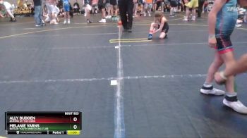 46 lbs Semifinal - Ally Budden, Queens Of The Corn vs Melanie Varns, Butler Youth Wrestling Club