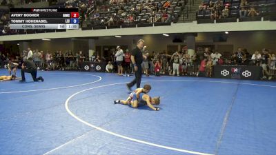 49 lbs Cons. Semis - Avery Booher, Honey Badger Wrestling Club vs Tommy Hohenadel, Lake Zurich Cubs