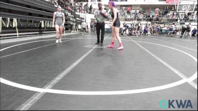 117-126 lbs Rr Rnd 2 - Lanay Salefske, Midwest City Bombers Youth Wrestling Club vs Taylor Covel, Harrah Little League Wrestling
