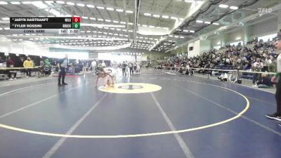 157 lbs Cons. Semi - Tyler Rossini, Brockport vs Jaryn Hartranft, Wilkes