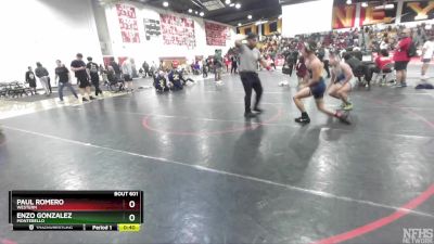 126 lbs Cons. Round 5 - Enzo Gonzalez, Montebello vs Paul Romero, Western