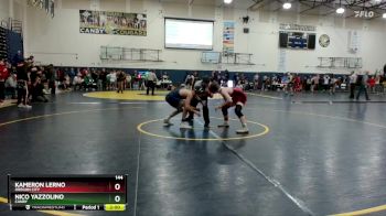 144 lbs Champ. Round 2 - Nico Yazzolino, Canby vs Kameron Lerno, Oregon City
