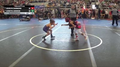 55 lbs Quarterfinal - Jocelyn Sammons, Boo Trained vs Loretta Ankrom, Bloom Carroll