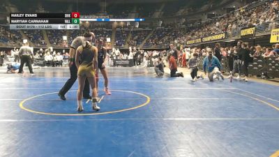 112 lbs Round Of 16 - Hailey Evans, Shikellamy vs Naryiah Carnahan, Valley
