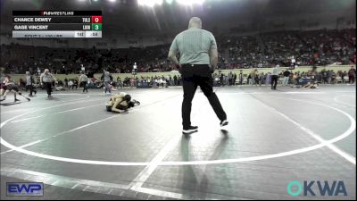 120 lbs Round Of 32 - Chance Dewey, Tulsa Blue T Panthers vs Gage Vincent, Lions Wrestling Academy