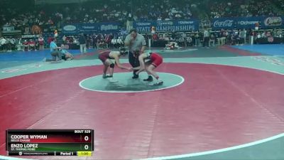 D 2 138 lbs Cons. Round 4 - Cooper Wyman, Belle Chasse vs Enzo Lopez, St. Thomas More