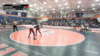 149 lbs Champ. Round 1 - Saliou Jobe, Rhode Island vs Ryan Santiago, Wilkes University