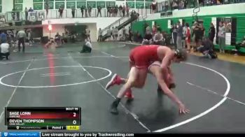 132 lbs Cons. Round 2 - Sage Lonn, Rawlins vs Deven Thompson, Star Valley