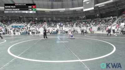 49 lbs 3rd Place - Kayne Felix, Keystone Kids Wrestling Club vs Cannon Francis, Team Tulsa Wrestling Club