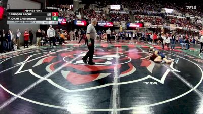 A - 118 lbs Champ. Round 1 - Bridger Bache, Libby / Troy vs Jonah Casterline, Custer Co. (Miles City)