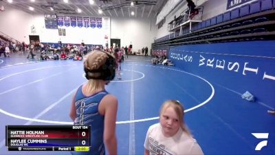 80-90 lbs Round 2 - Hattie Holman, Glenrock Wrestling Club vs Haylee Cummins, Douglas WC