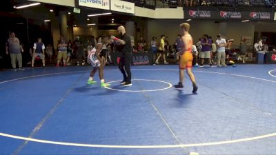 135 lbs Cons. Sub-semis - Caine Rogers, Fighting Farmers Wrestling Club vs Jamarion Bell, Englewood Live Wire Wrestling Club