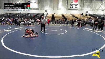 70 lbs 3rd Place Match - Nicholas Maliarakis, Club Not Listed vs Wade Davey, B2 Wrestling Academy