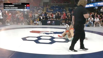 190 lbs Quarters - Lyla Hensen, MI vs Shayla Martinez, CO
