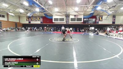 157 lbs Cons. Round 3 - Kaleb Gomez, Lassen College vs Leo Rubino-lobue, Skyline College