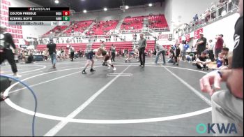 76 lbs Consolation - Colton Friddle, Rough Riders vs Ezekiel Boyd, Harrah Little League Wrestling