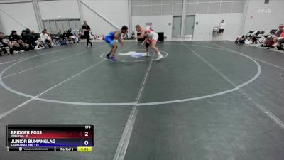 175 lbs Semis & 3rd Wb (16 Team) - Bridger Foss, Oregon vs Junior Bumanglag, California Red