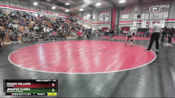 115 lbs Champ. Round 2 - Amaiah Williams, Corona vs Jennifer Flores, Orange Lutheran