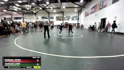 285 lbs Champ. Round 2 - Marques Lewis, Marian University (IN) vs Marquel Henry, Ohio Wesleyan University